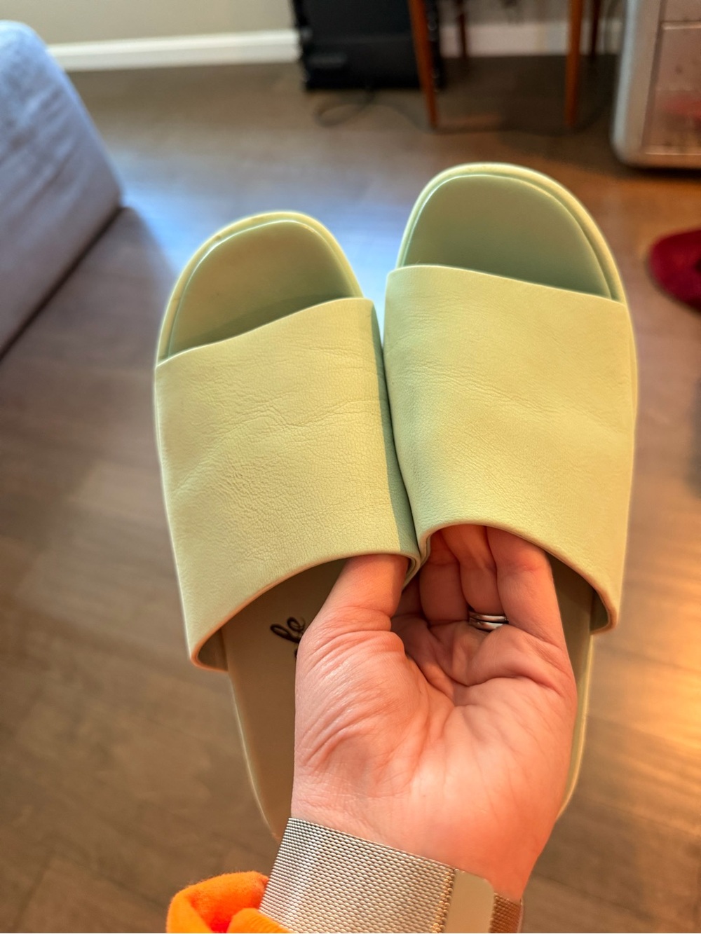 Free People Mint Platform Slide Sandals - Picture 3 of 6